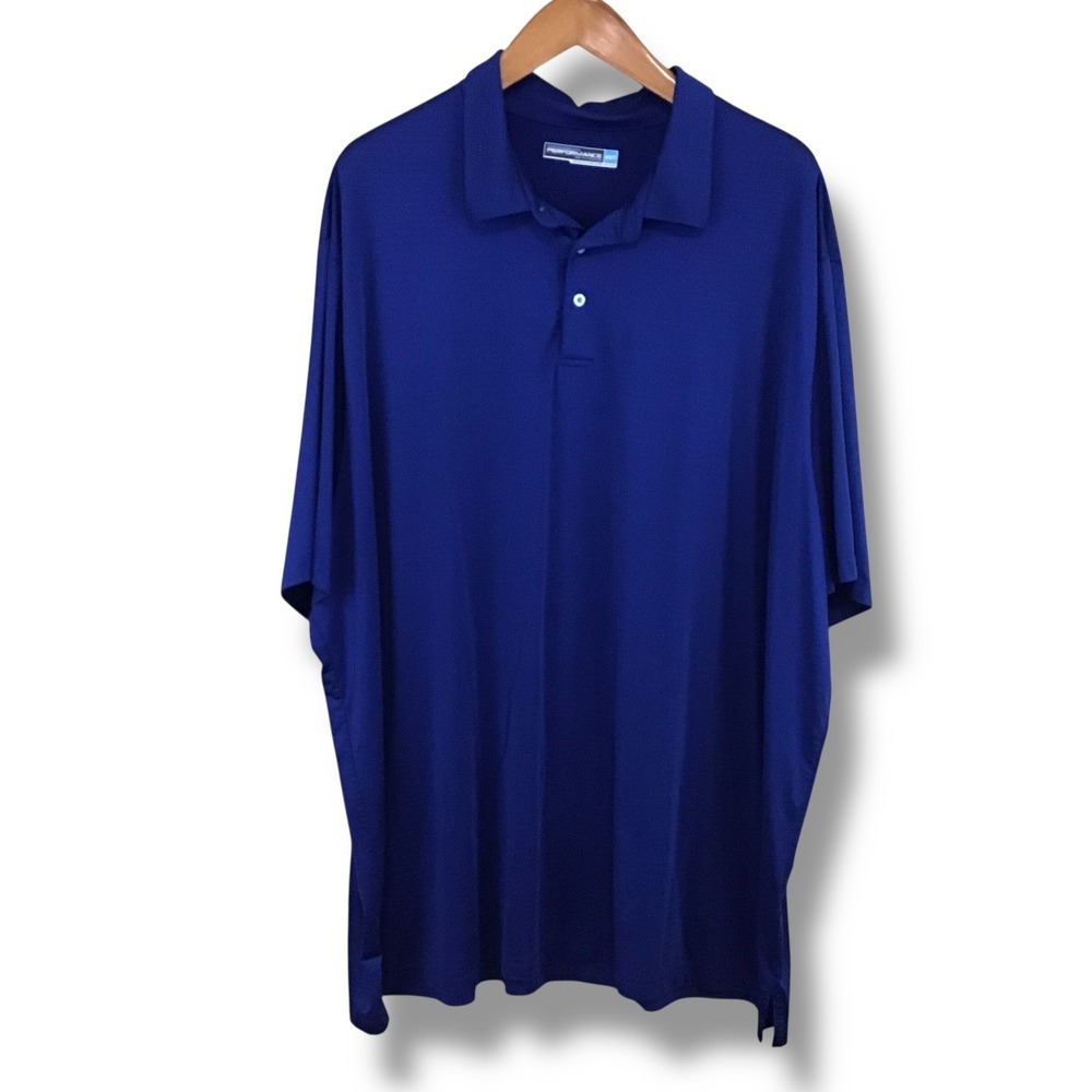 Roundtree & Yorke Performance Polo Shirt Mens 4XT Royal Blue Short Sleeve